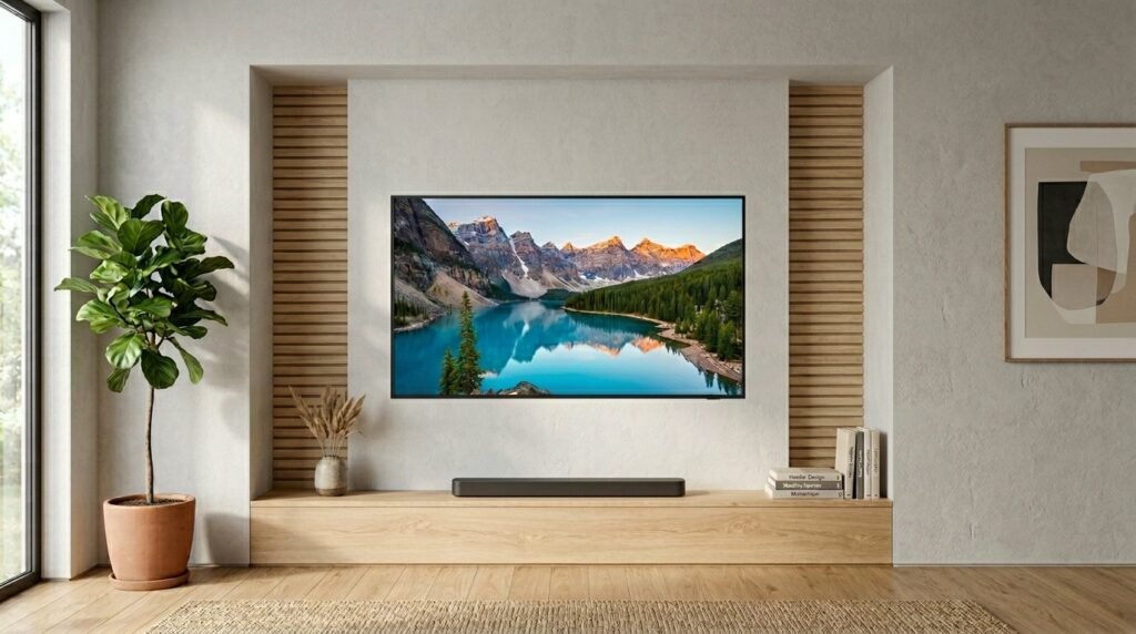 A clean, minimalist recessed wall niche built into a contemporary interior wall.