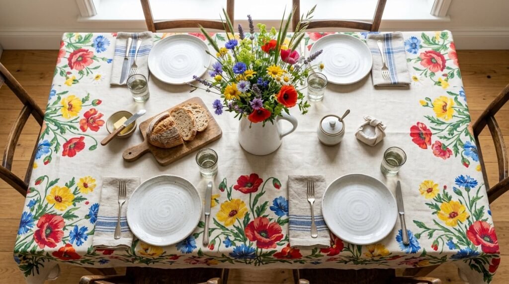 A beautiful modern kitchen table set in a bright contemporary dining space.