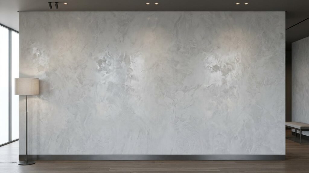 A close up of a clean finished wall with high quality professional lighting installed.