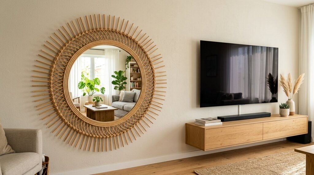 Image related to Rattan sunburst mirror 202603301557