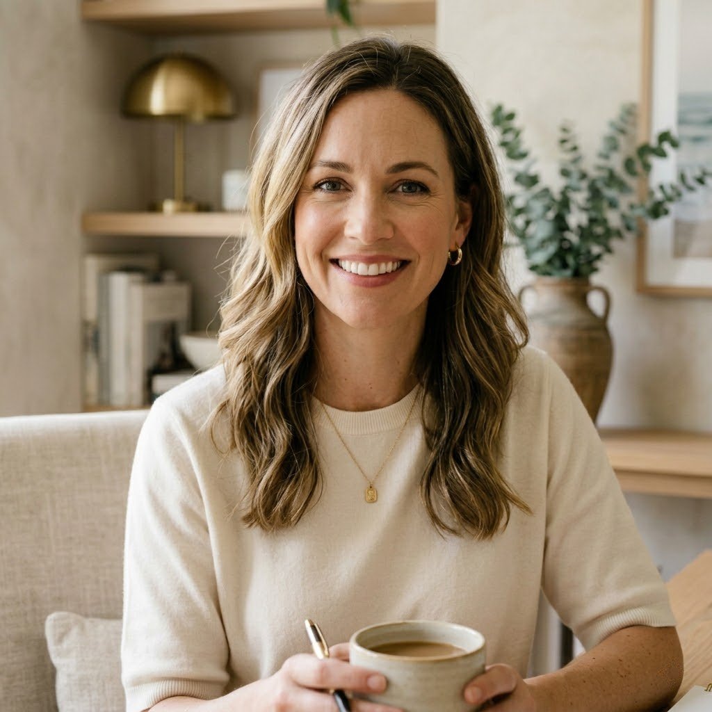 Portrait of author Sloane Whitaker, founder of Vellora Interiors, in a professionally designed space.