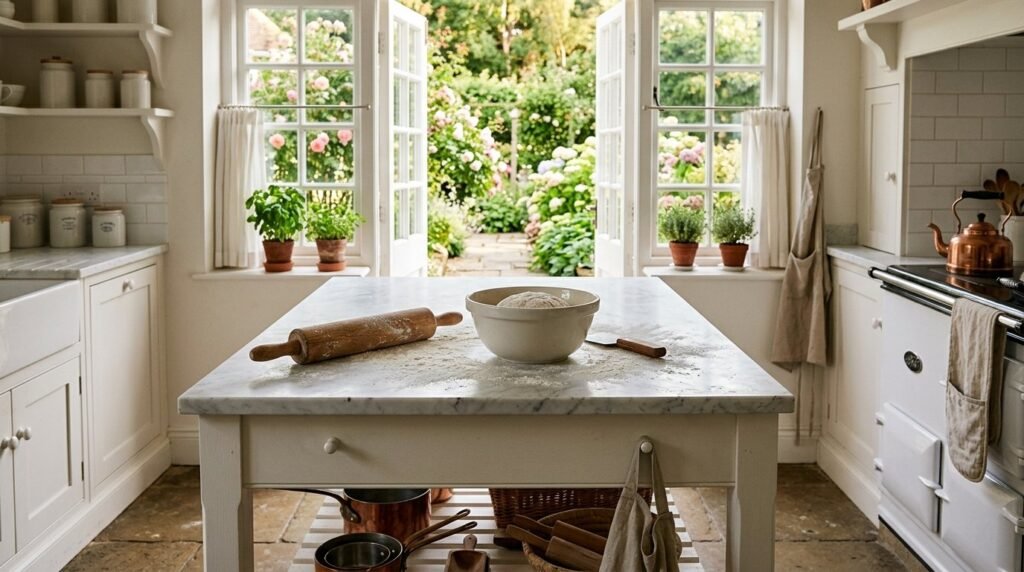 Panoramic view of the coastline and pristine waters of Baker Island during the golden hour.