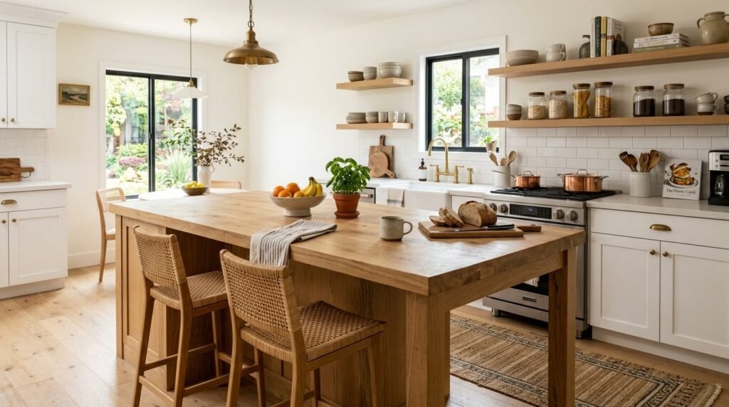A beautiful modern kitchen featuring crisp white cabinets and contemporary finishes.