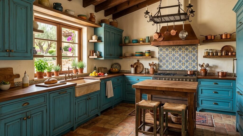 Image related to Mediterranean kitchen teal 202604011724