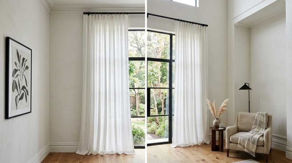 A stylishly decorated modern living room wall featuring contemporary art and minimalist aesthetics.