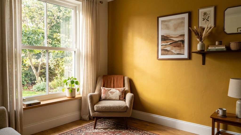 A beautifully styled modern living room wall featuring contemporary design elements.