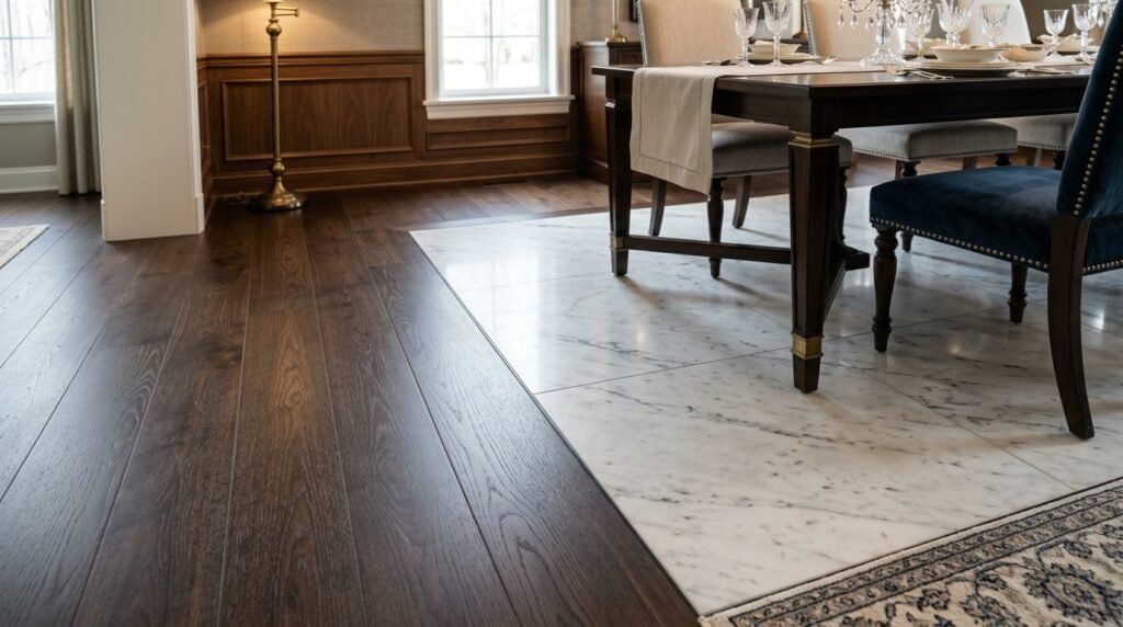 Detailed close-up of weathered rustic wood planks with natural grain patterns.