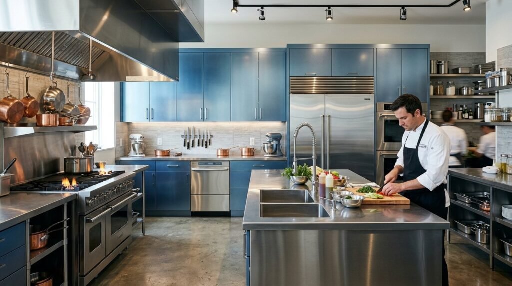 Image related to Steel blue cabinets 202604011725