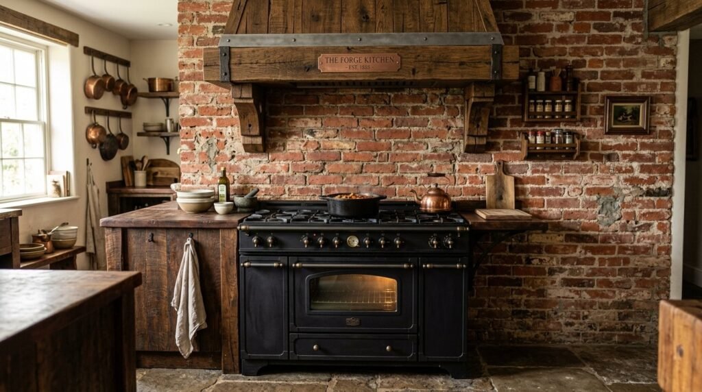 A detailed close up photograph of a rustic red brick wall with weathered texture.