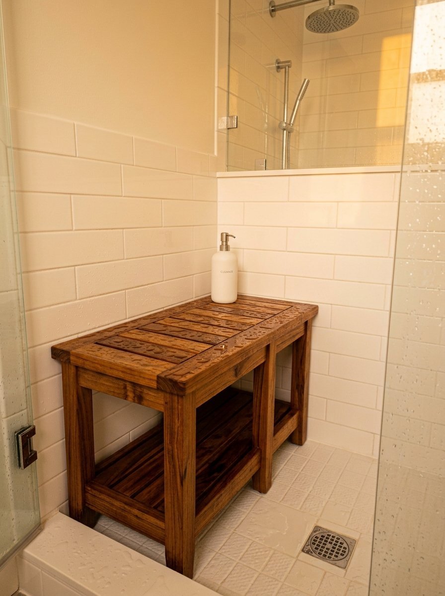 Teak Wood Shower Benches