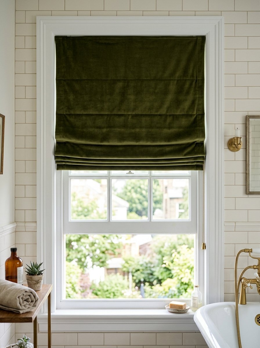 Velvet Window Roman Shades